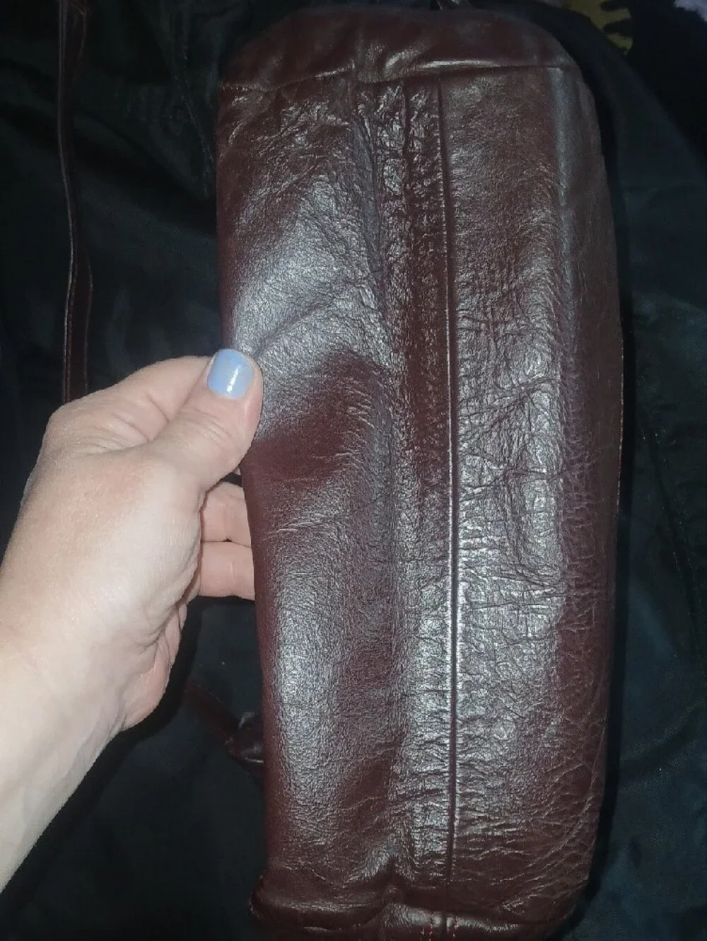 90s Vintage Lopez Comacho Burgundy Leather Satchel